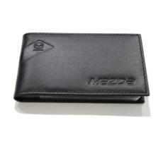 Футляр для визитных карт из гладкой кожи Mazda Smoot Leather Business Card Case, Black